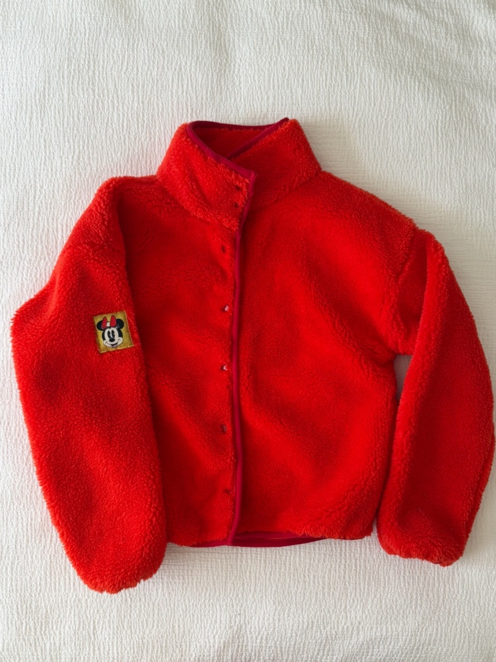 Disneyland Resort Women's Red Minnie Sherpa Fleece Jacket